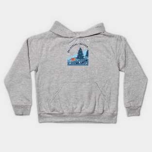 Dachshund Through the Snow Kids Hoodie